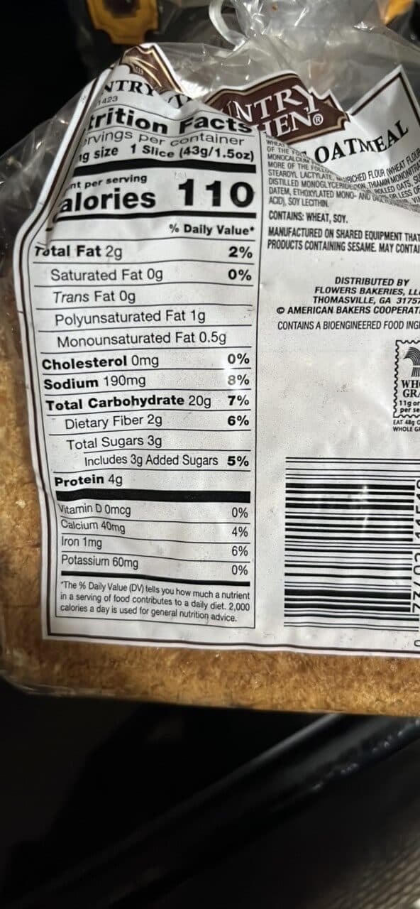 Country Kitchen Soft Oatmeal Bread packshot