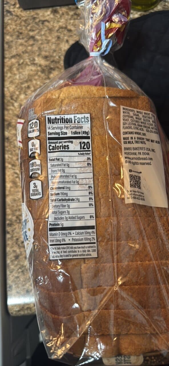 ARNOLD Country Style 100% Whole Wheat Bread packshot