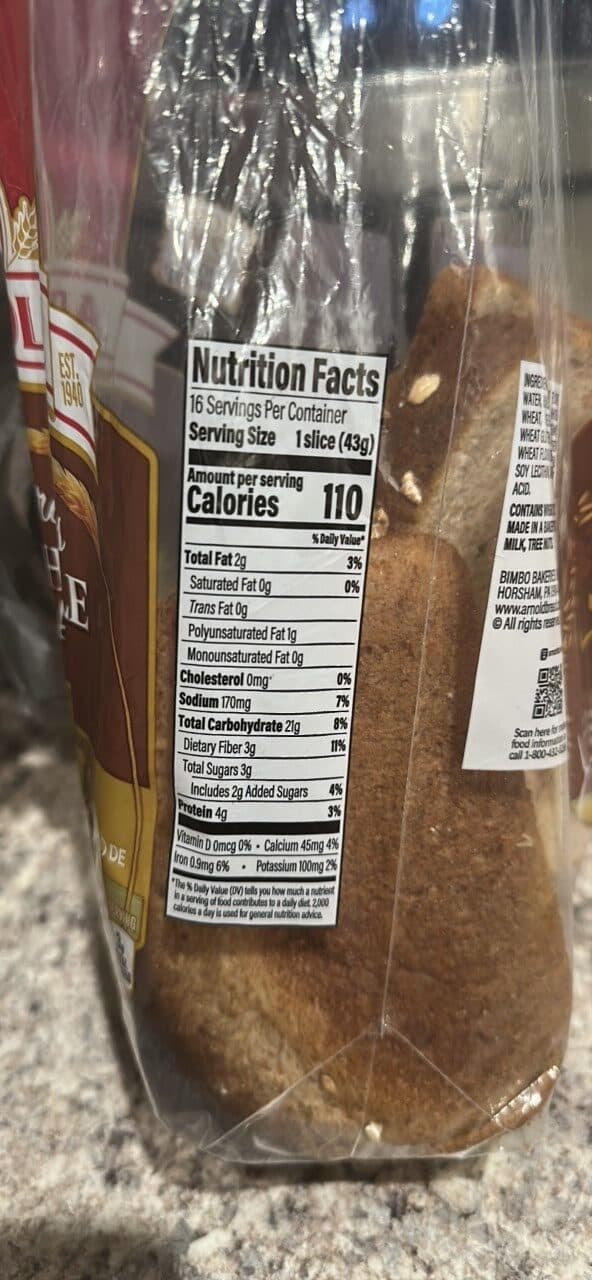 Arnold 100% Whole Wheat Bread packshot