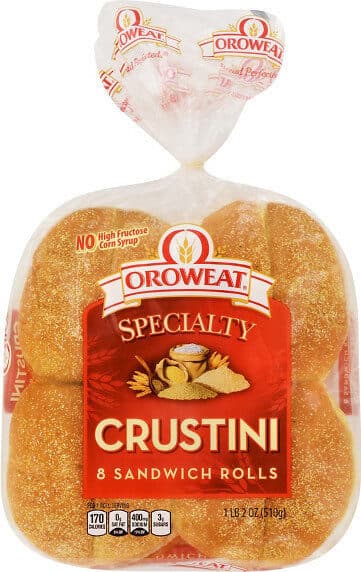 Oroweat Oroweat specialty crustini sandwich rolls packshot