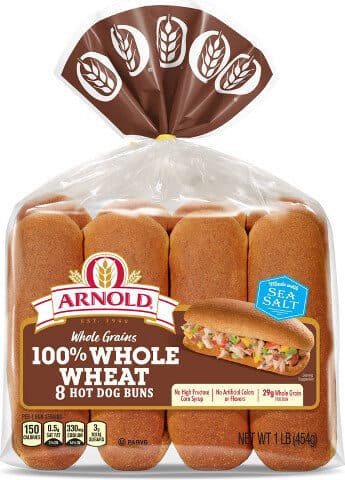 Brownberry Whole Grains 100% Whole Wheat Hot Dog Buns packshot