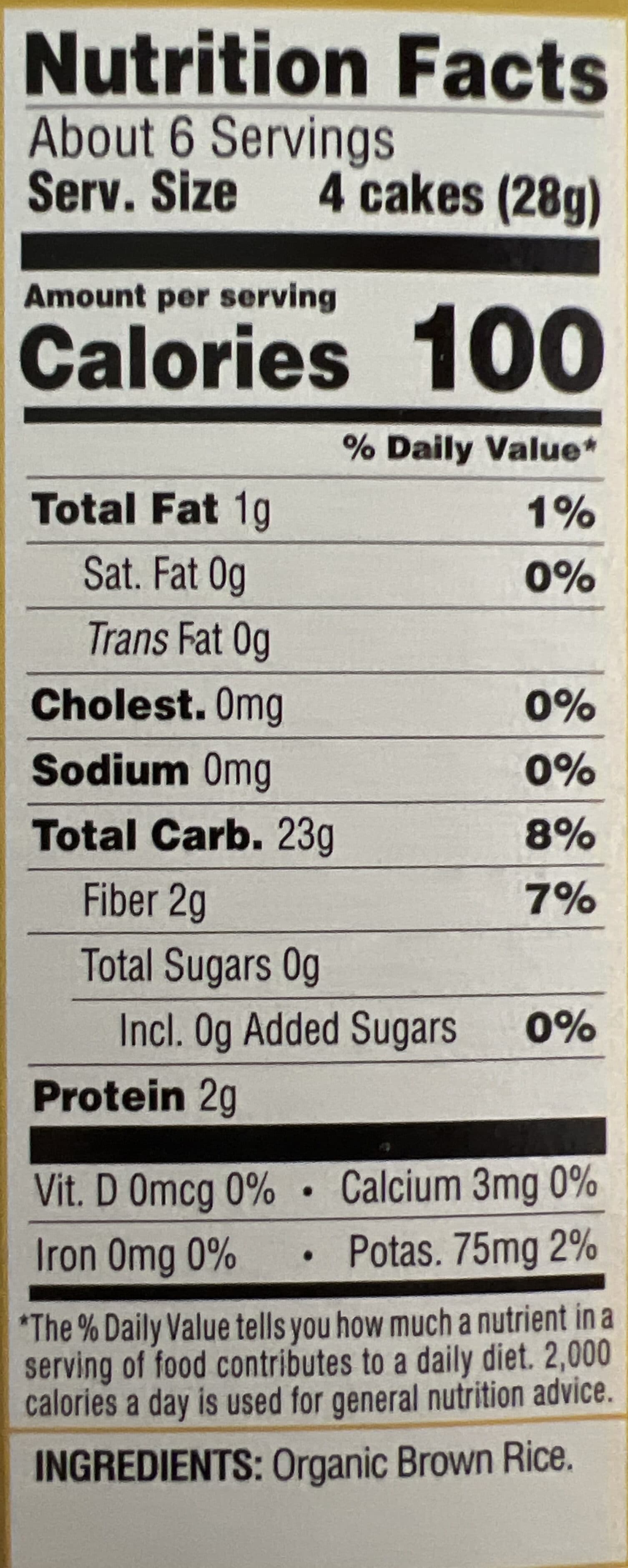 Lundberg Family Farms ROC Rice Cake Thins, Salt Free packshot