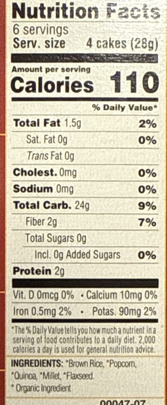 Lundberg Organic Thin Stackers 5 Grain Salt-Free packshot