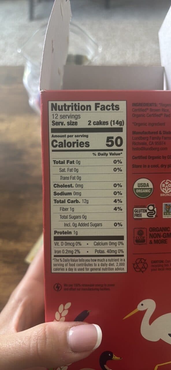Lundberg Family Farms Brown Rice Cakes Red Rice & Quinoa packshot