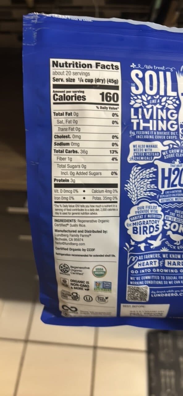 Lundberg Family Farms White Rice Sushi packshot