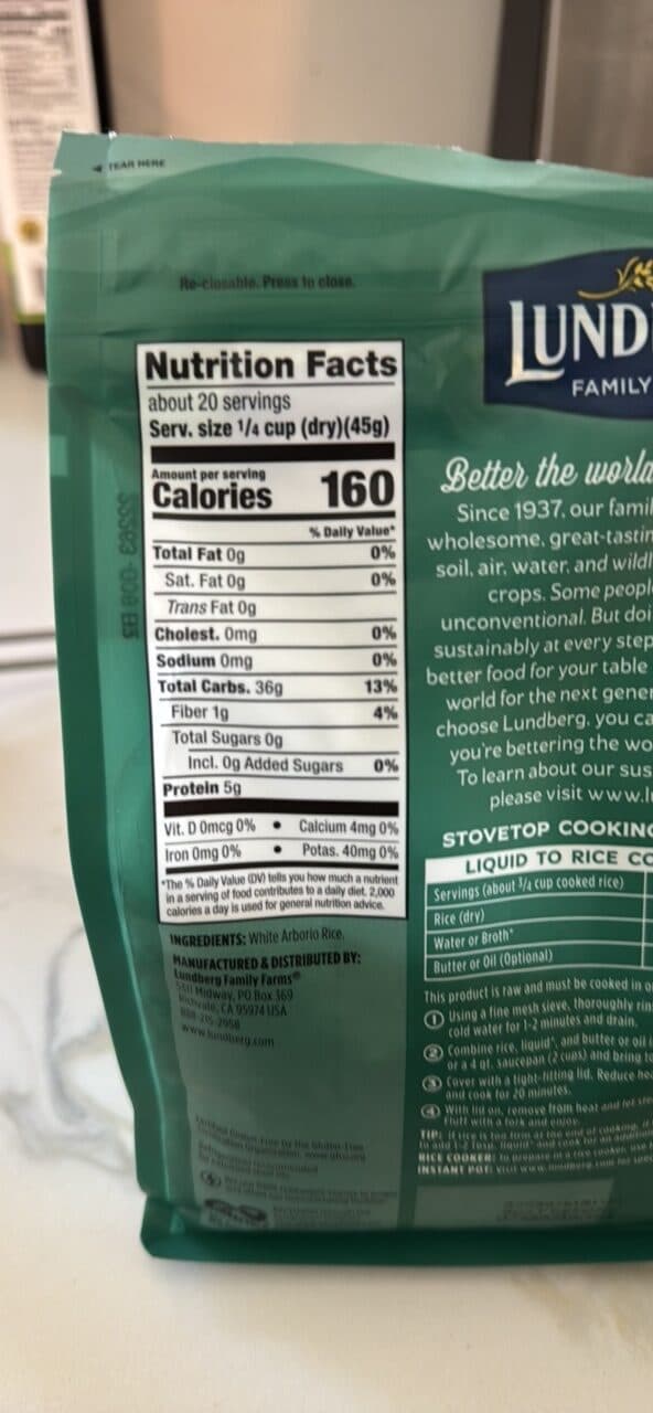 Lundberg Family Farms White Arborio Gourmet Rice packshot