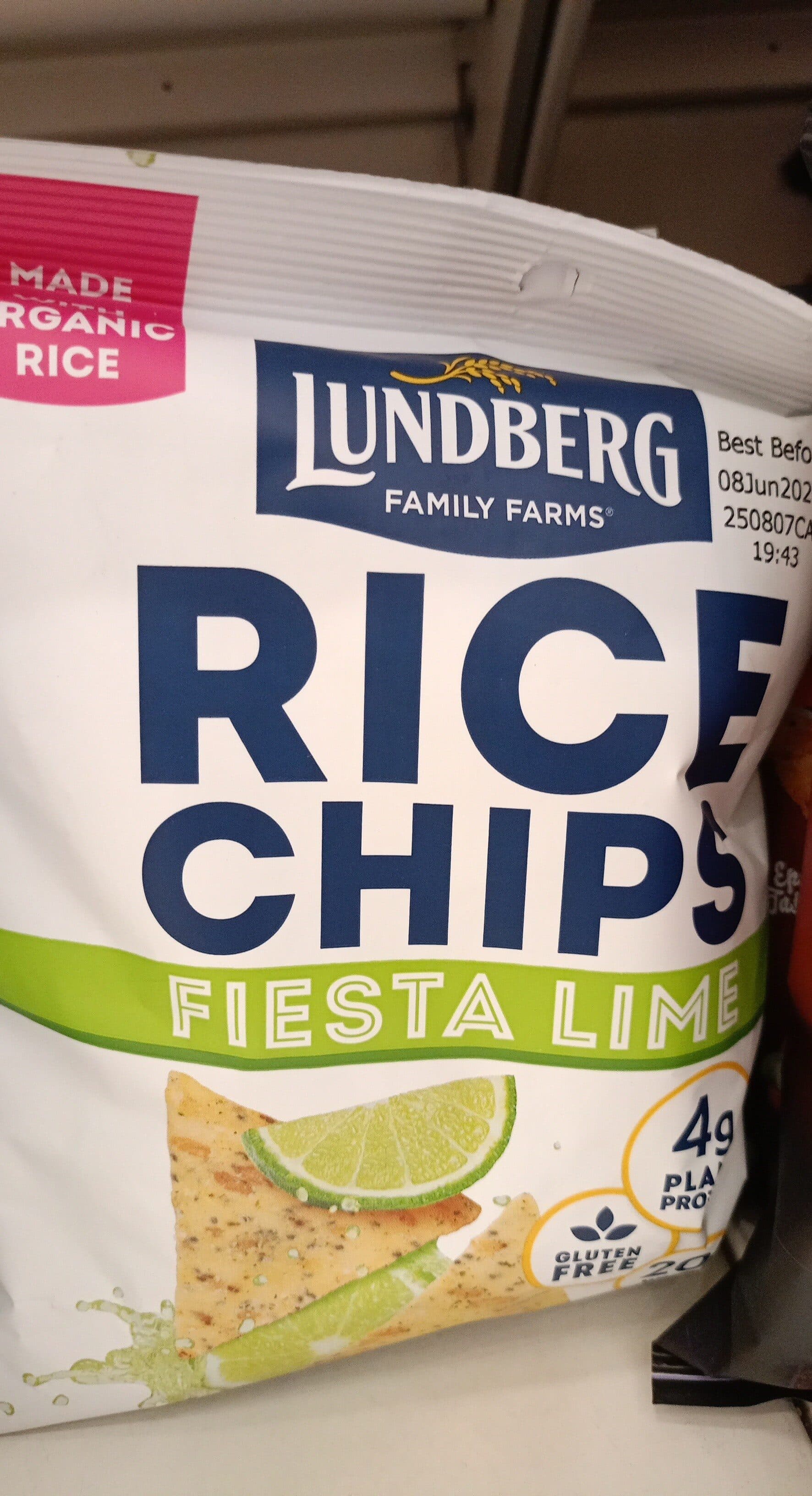 Wehah Farm Inc Rice Chips, Fiesta Lime packshot