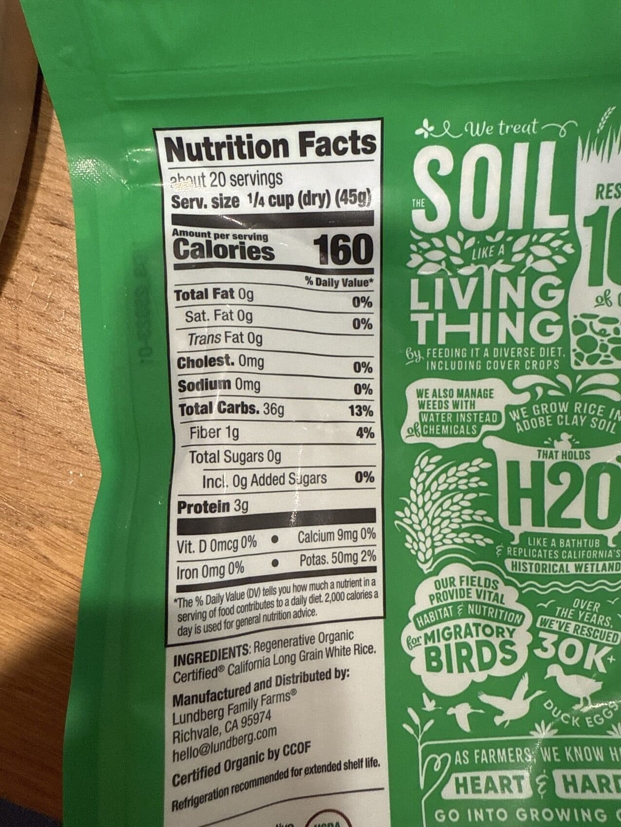 LUNDBERG FAMILY FARMS WHITE RICE LONG GRAIN packshot