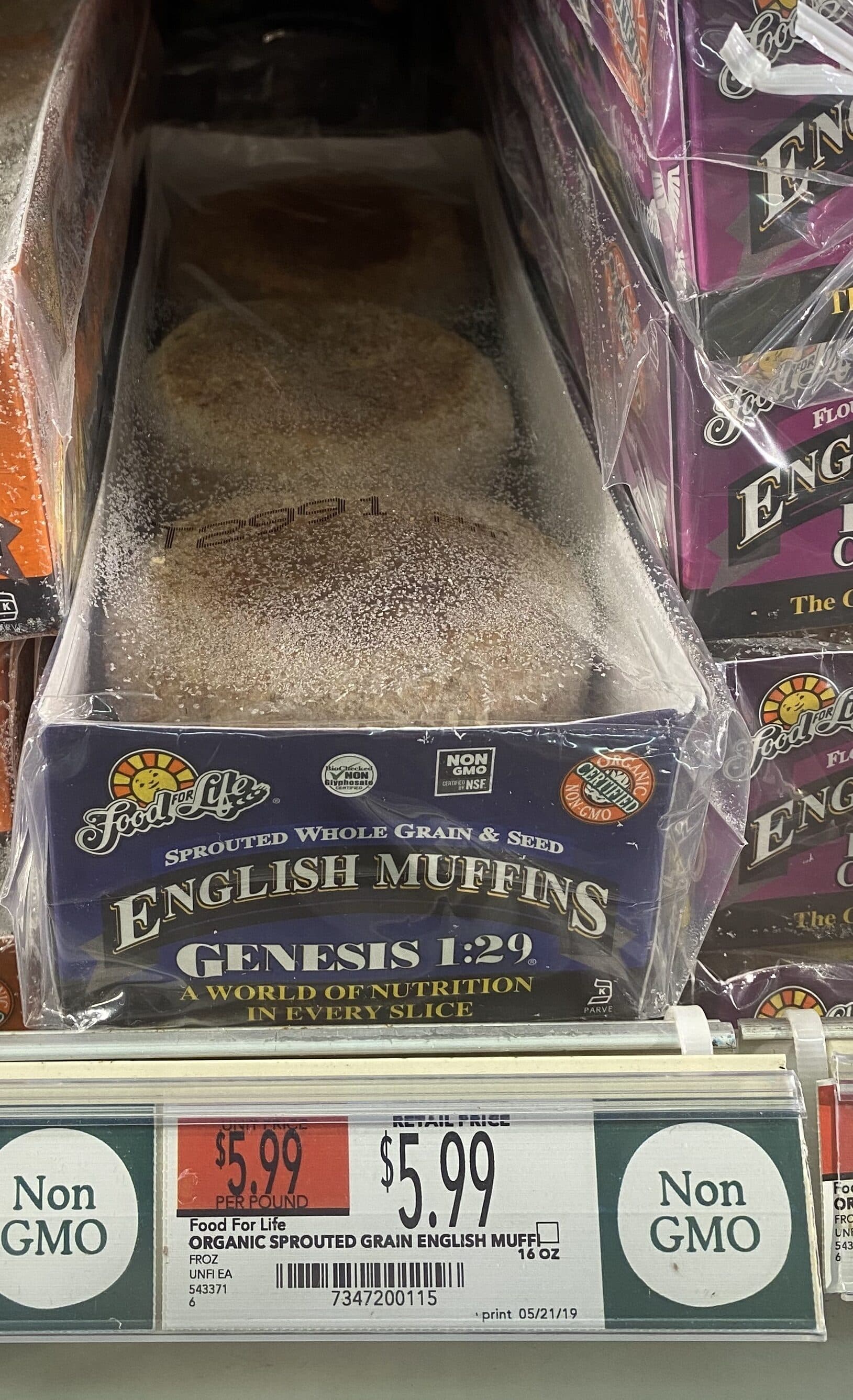 Food For Life Food for life, genesis 1:29, sprouted whole grain english muffins packshot