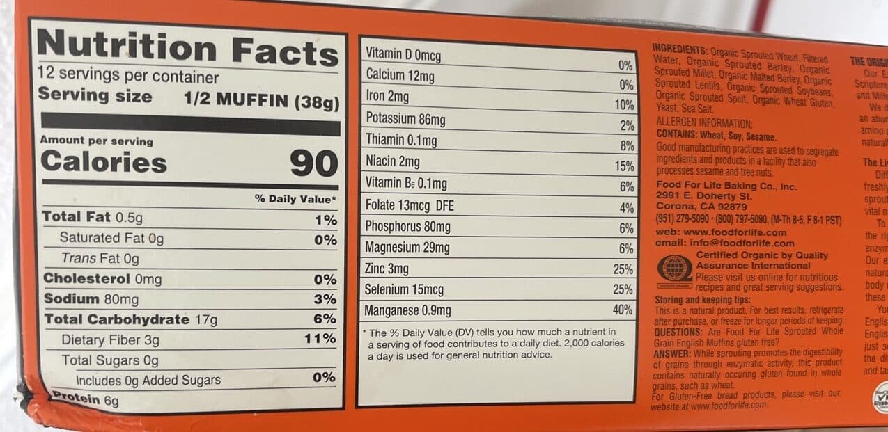 EZEKIEL 4:9 ENGLISH MUFFINS packshot