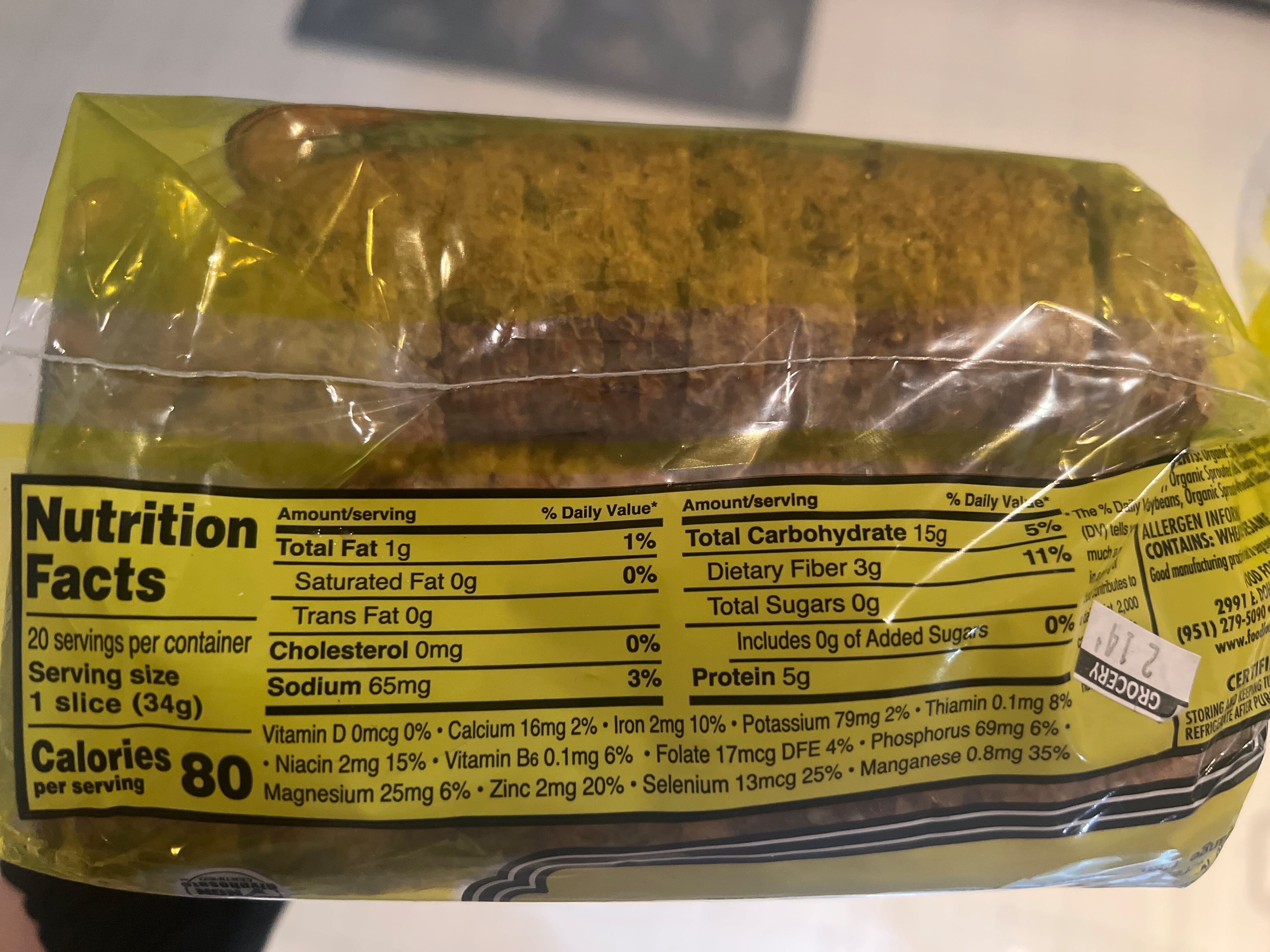 Food For Life Flourless Sprouted Grain Bread EZEKIEL 4:9 Flax packshot