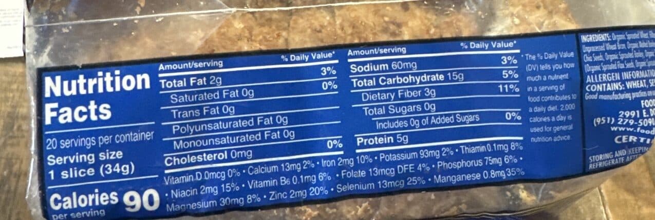 GENESIS 1:29 Sprouted Whole Grain & Seed Loaf packshot