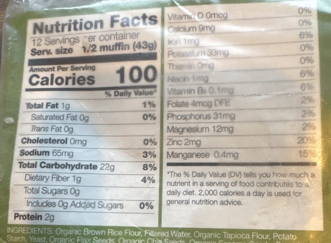 Food For Life Gluten Free English Muffins - Multi Seed packshot