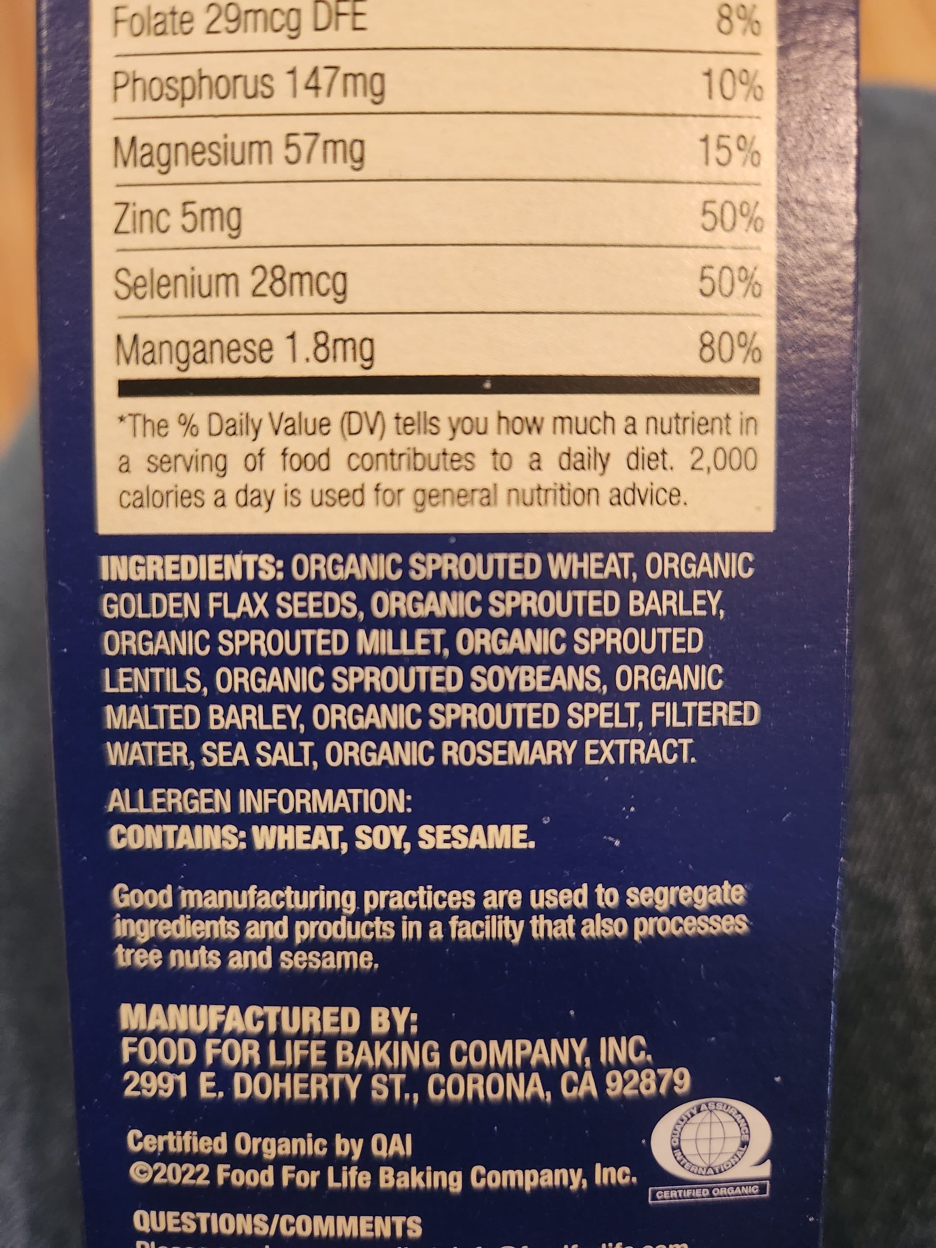 Food For Life Ezekiel 4:9 - Golden Flax - Sprouted Whole Grain Cereal packshot
