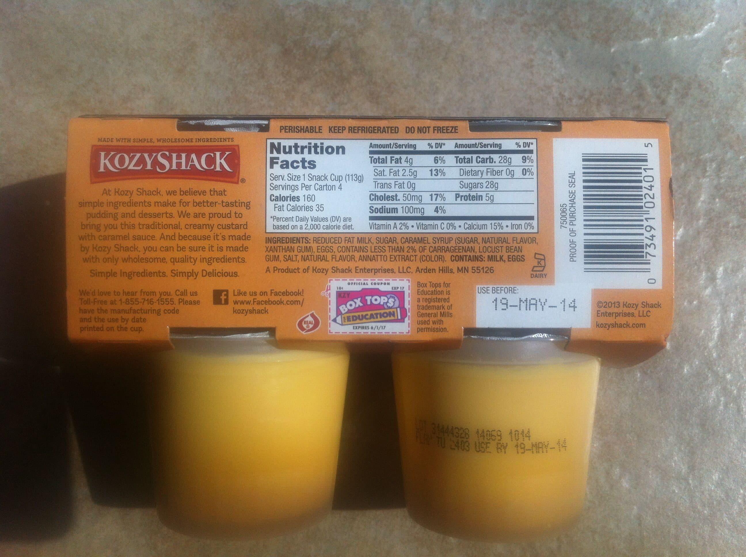 General Mills Creme Caramel Flan Snack Cups packshot