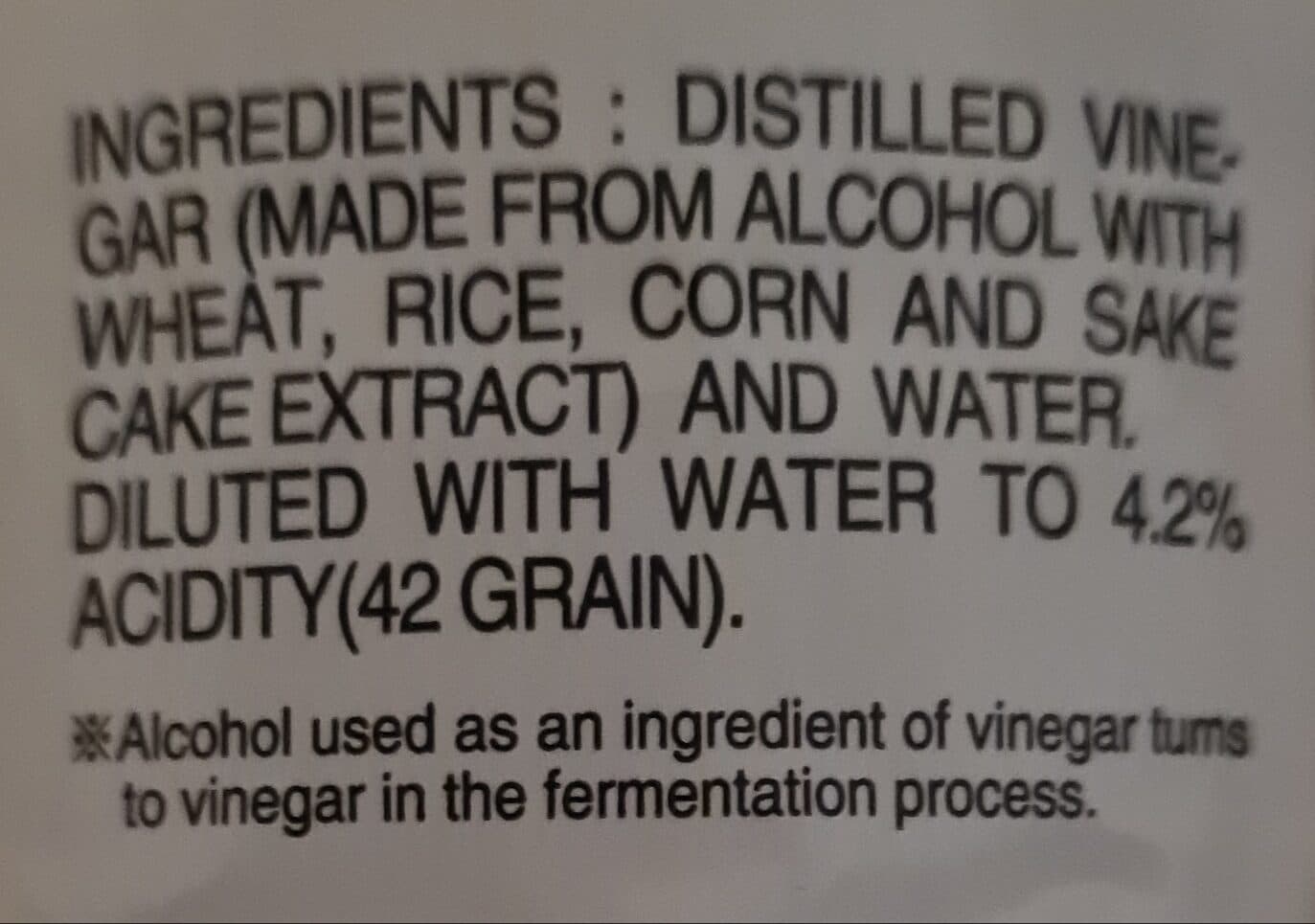 Mizkan Grain Flavored Distilled Vinegar packshot