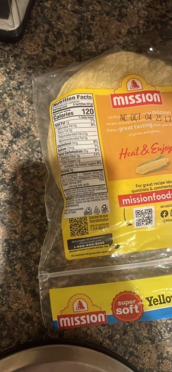 Mission Yellow Corn Tortillas packshot