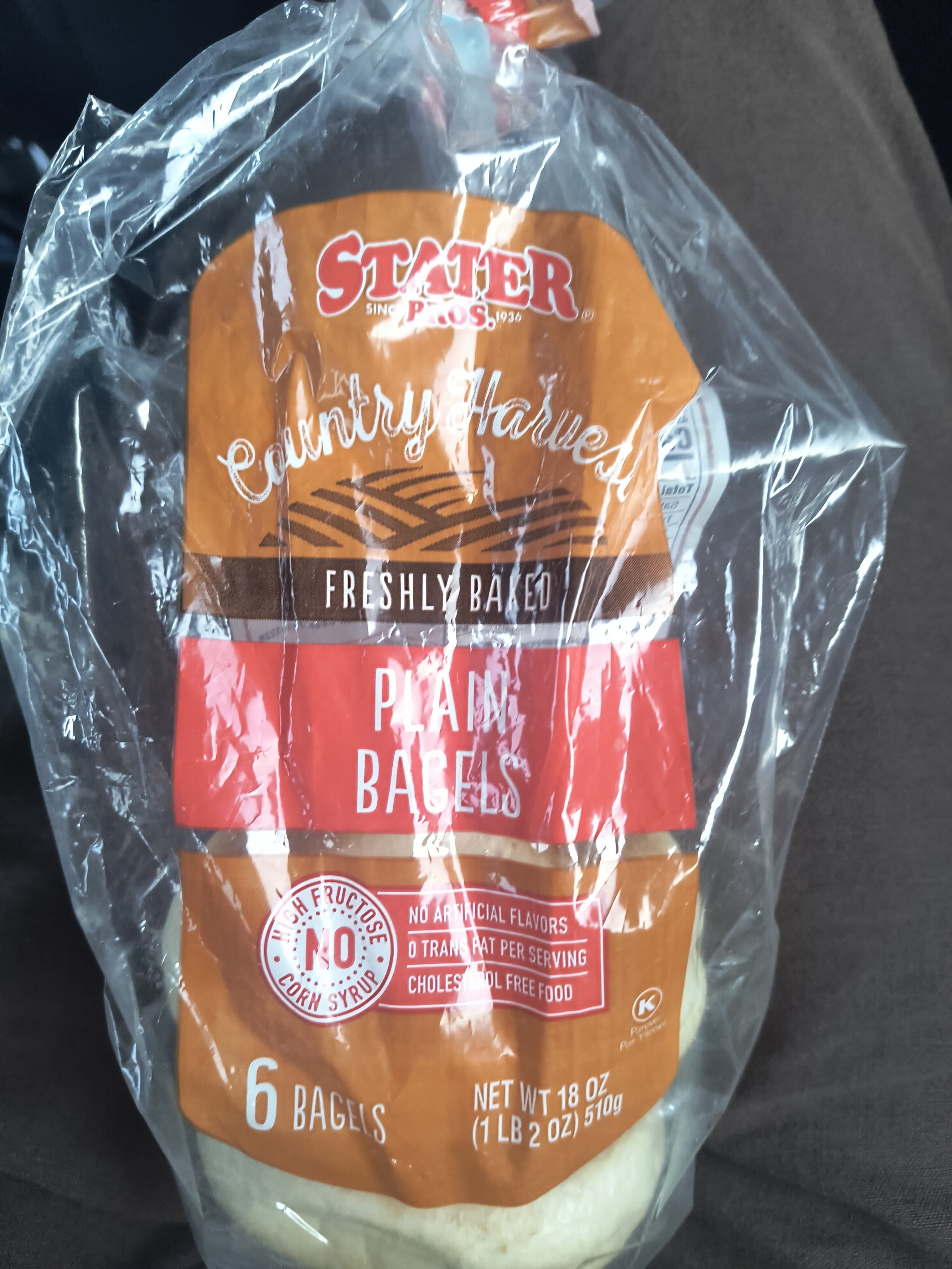 Stater Bros Freshly Baked Plain Bagels packshot