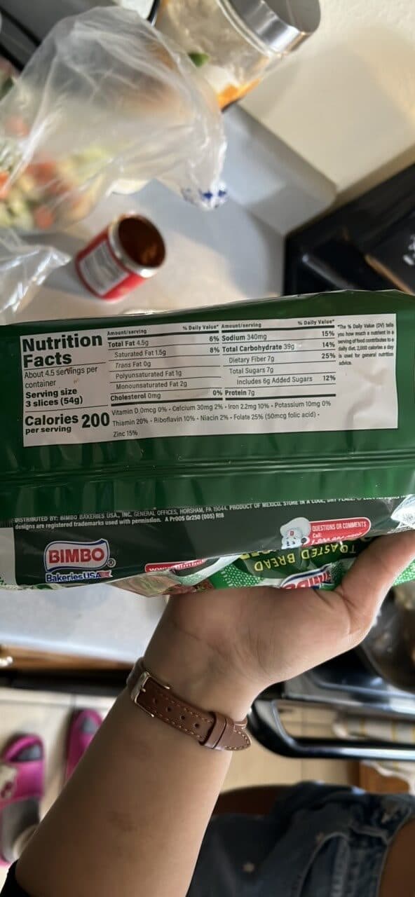 Bimbo Toasted Bread Double Fiber packshot