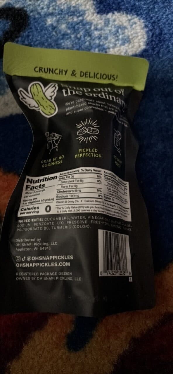 OH SNAP! Gone Dilly Kosher Dill Whole Pickle packshot