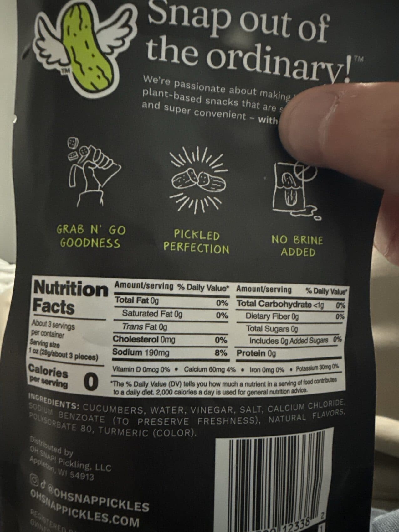 Oh Snap! Dilly Bites Dill Pickle Snacking Chips packshot