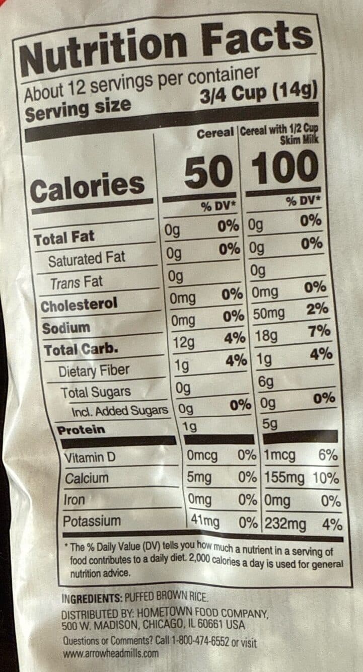 Arrowhead Mills Puffed Rice Cereal packshot