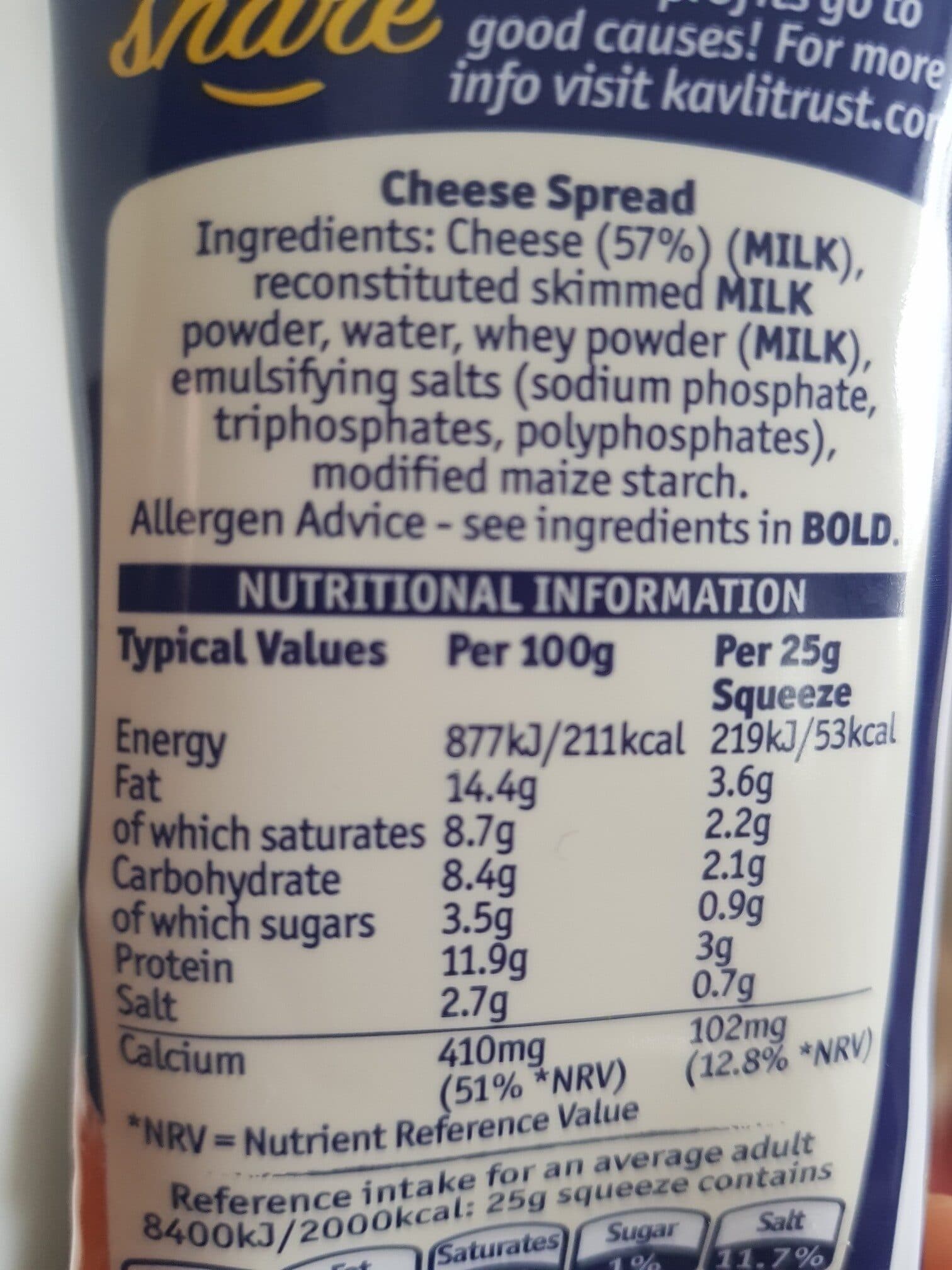 Open Food Facts PRIMULA original cheese packshot