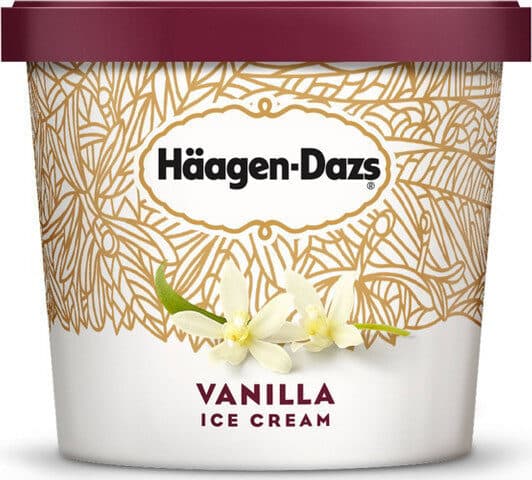 Häagen-Dazs vanilla ice cream packshot