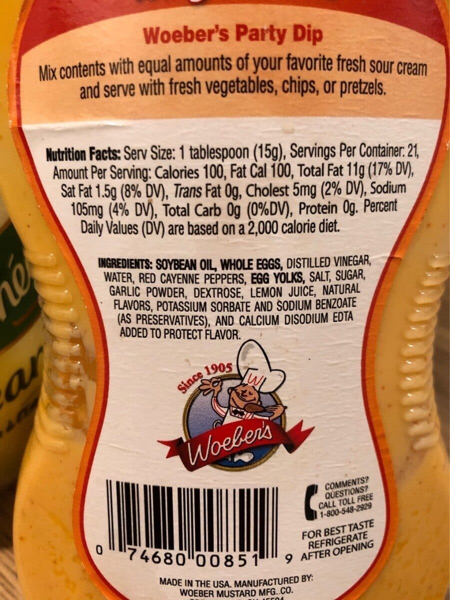 Woeber Mustard Mfg. Co. Woeber's, mayo gourmet kickin' buffalo mayonnaise packshot