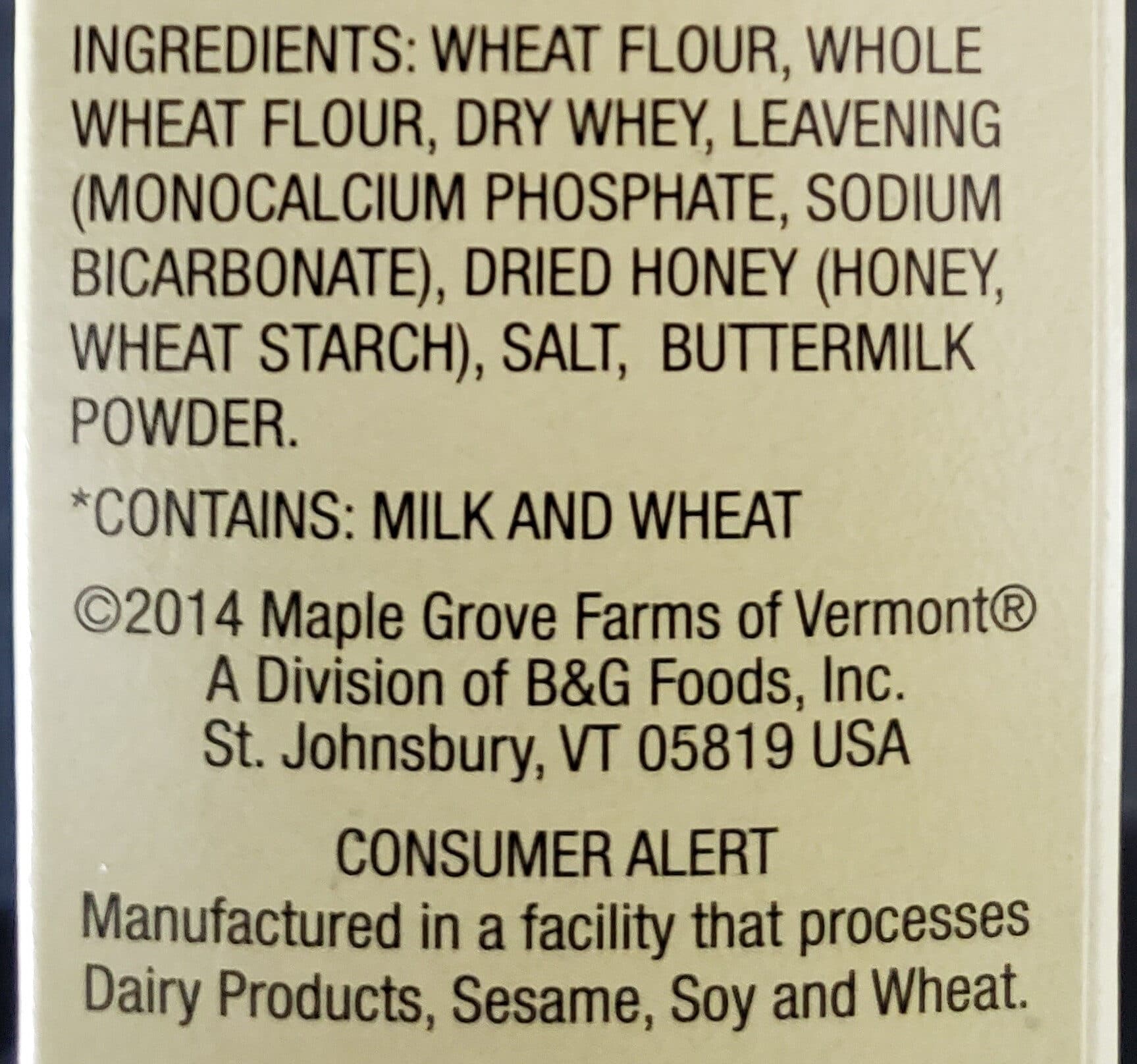 Maple Grove Farms Maple grove farms of vermont, pancake & waffle mix, buttermilk & honey packshot