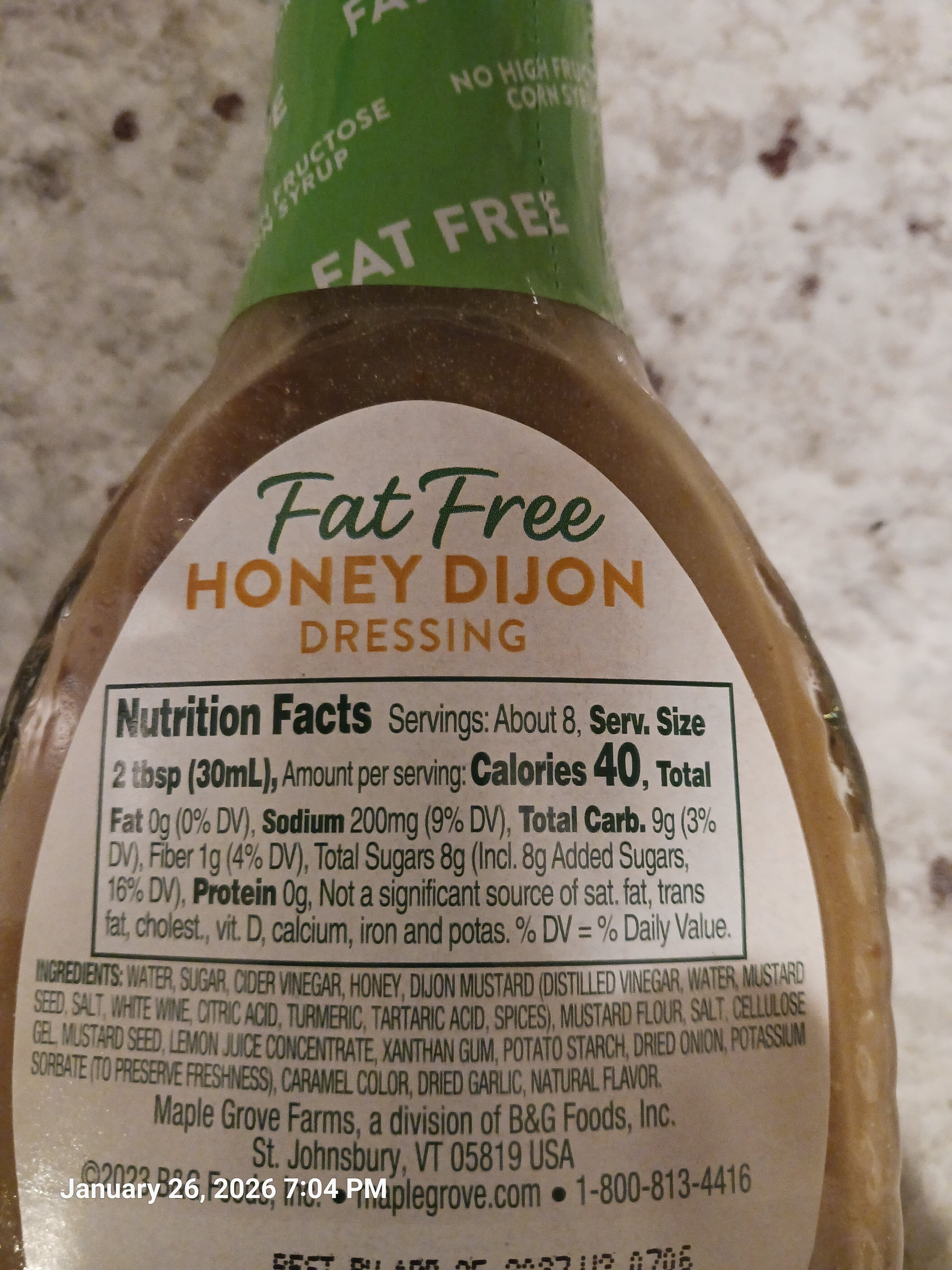 Maple Grove Farms Of Vermont Maple grove farms of vermont, fat free mustard dressing, honey dijon packshot