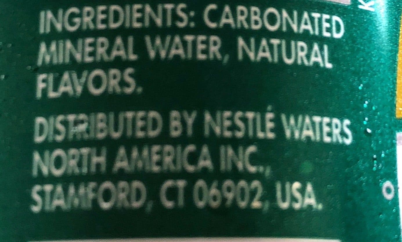 Perrier Perrier, l'orange sparkling watre, lemon orange packshot
