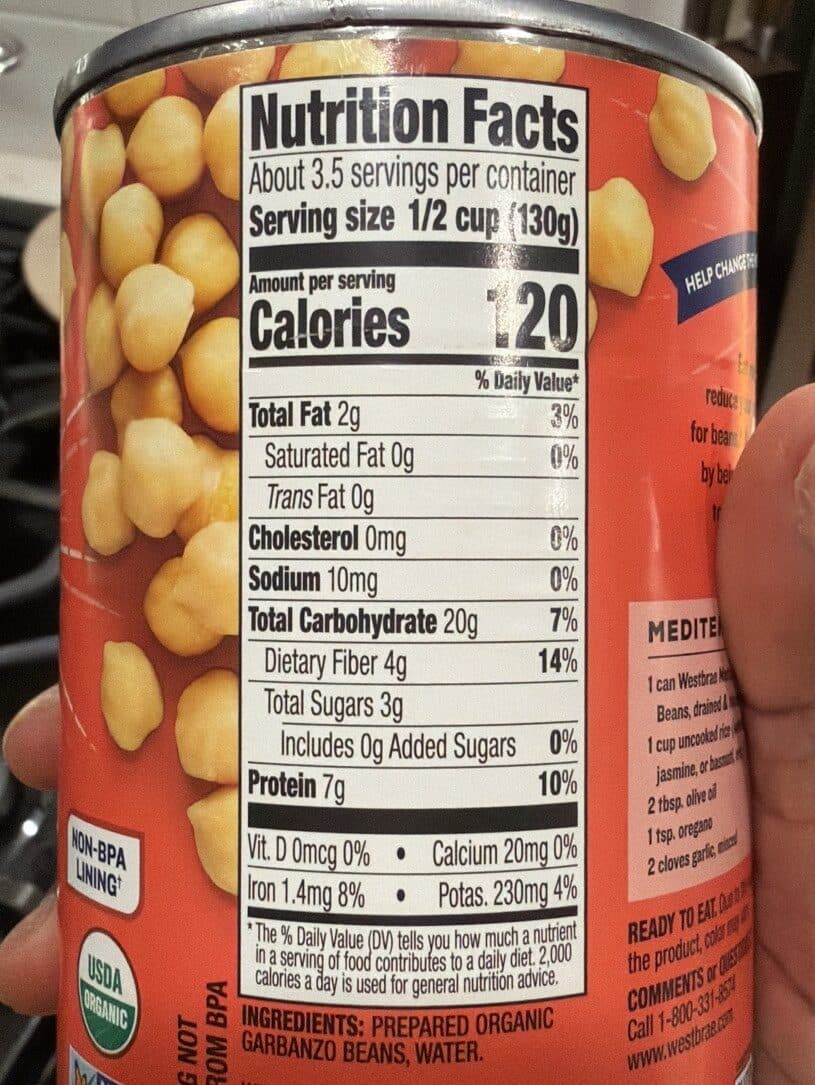Westbrae Natural Organic Garbanzo Beans - No Salt Added packshot