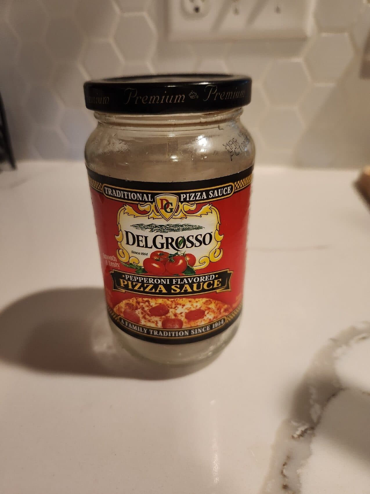 Del Grosso Del grosso, pizza sauce, pepperoni flavored packshot