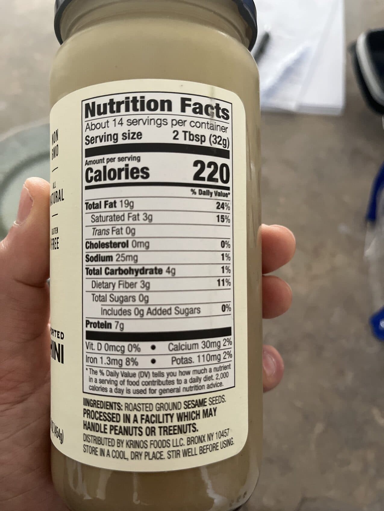 Krinos Tahini packshot