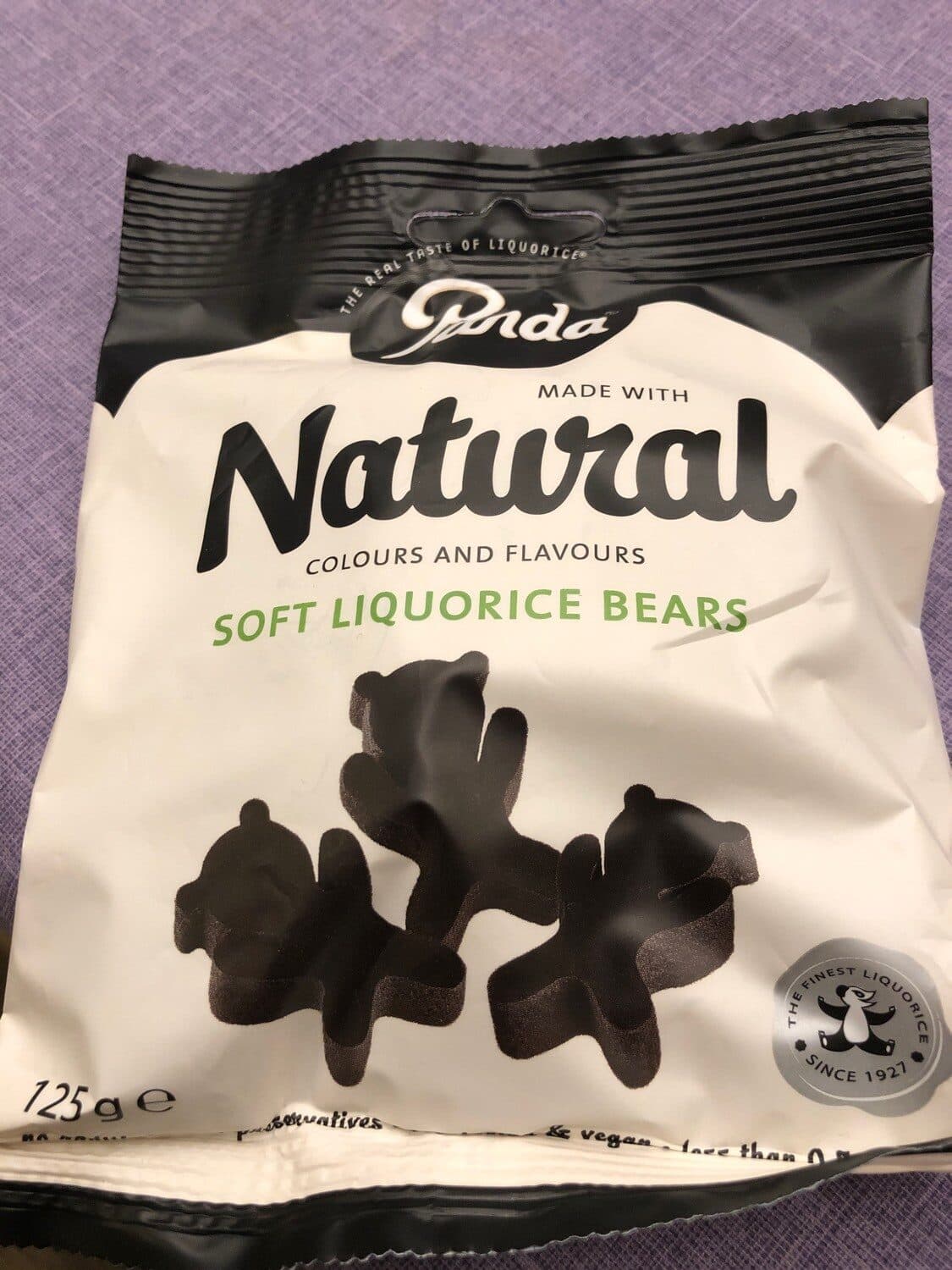 Panda Natural Soft Licorice Bears packshot