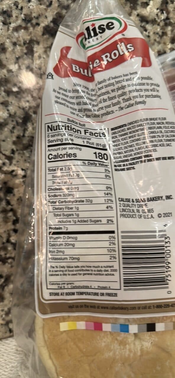 Calise Bakery Bulkie Rolls packshot