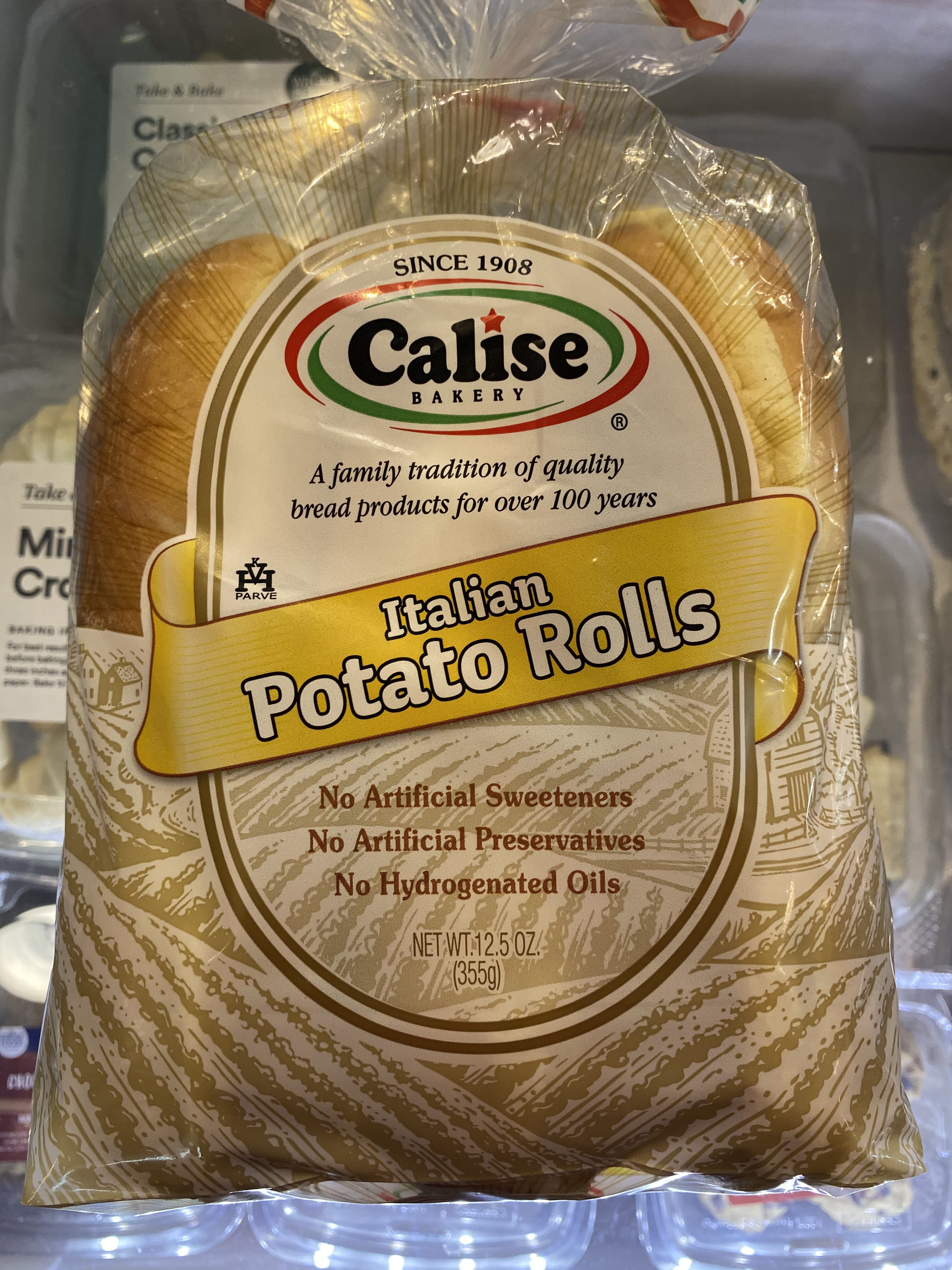 Calise & Sons Bakery Inc. Calise Bakery, Italian Potato Rolls packshot
