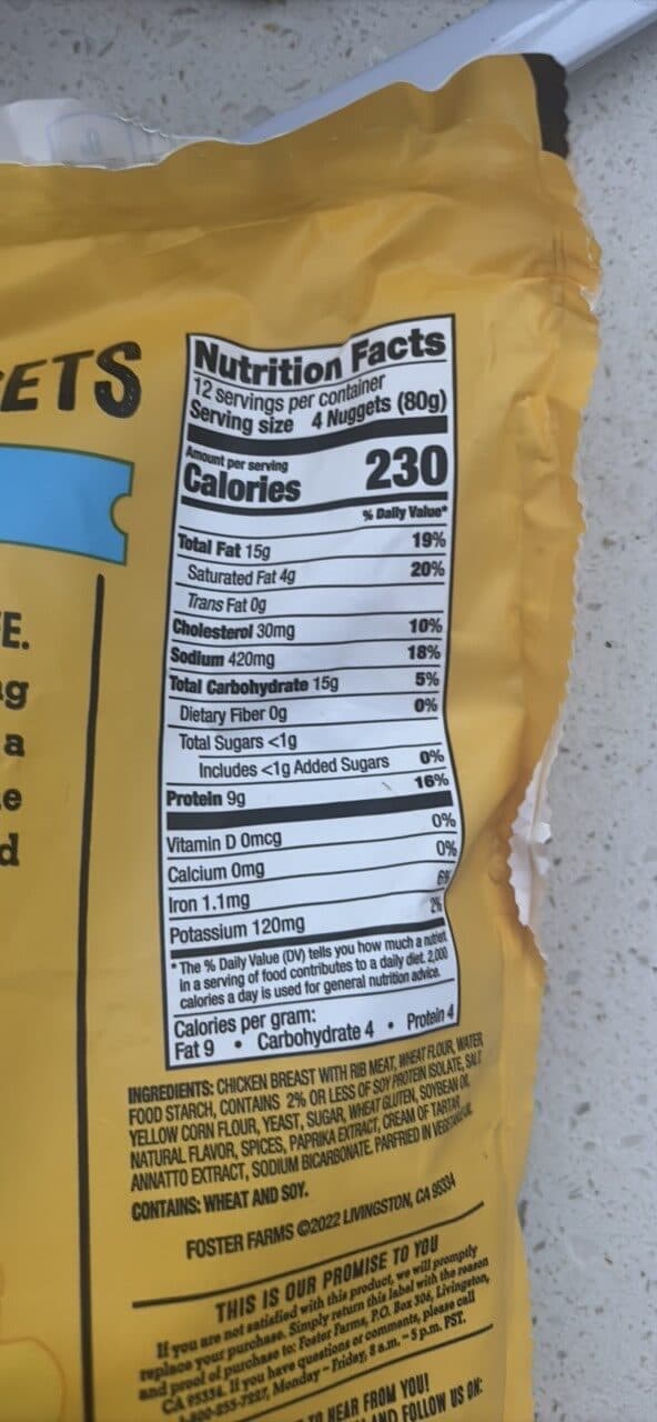 Foster Farms breast nuggets Breast Nuggets packshot