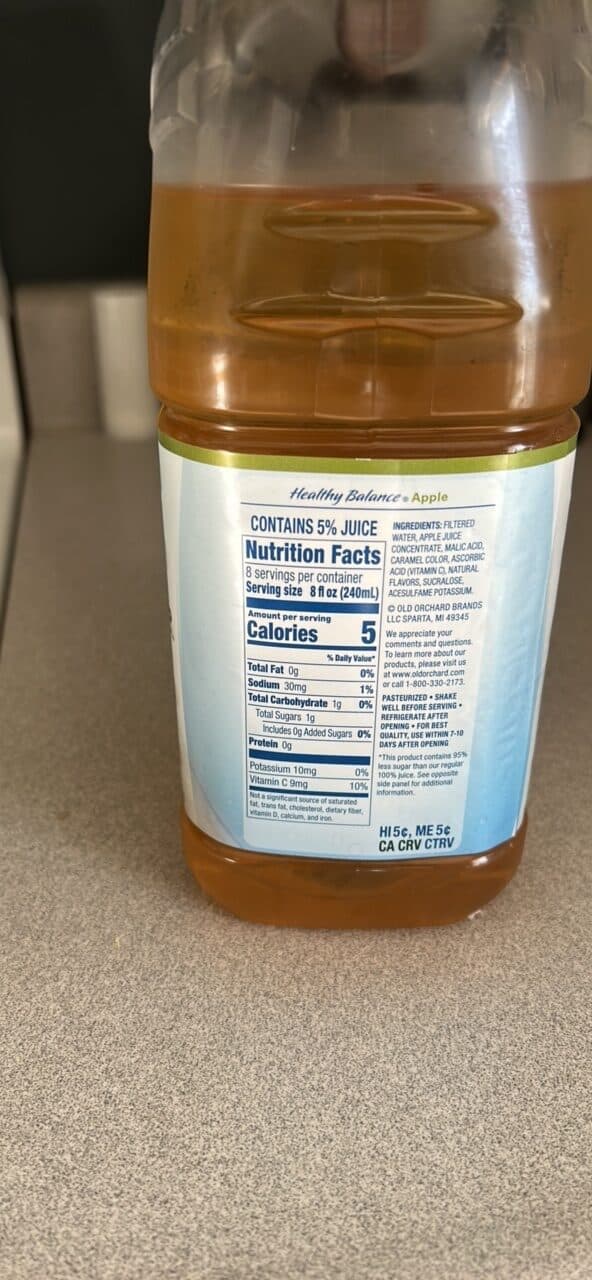 Old Orchard Healthy Balance Apple Flavored Reduced Sugar Juice Cocktail From Concentrate packshot