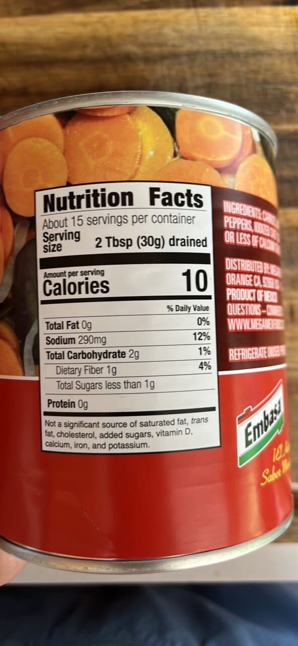 Embasa Carrots in Escabeche packshot