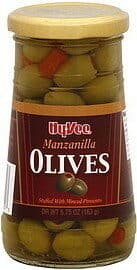 Hy-Vee Manzanilla Olives Stuffed With Minced Pimiento packshot