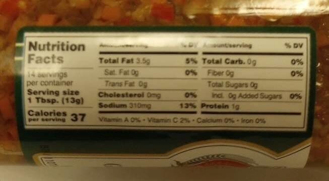 Rubinelli Inc Mild Giardiniera Relish packshot
