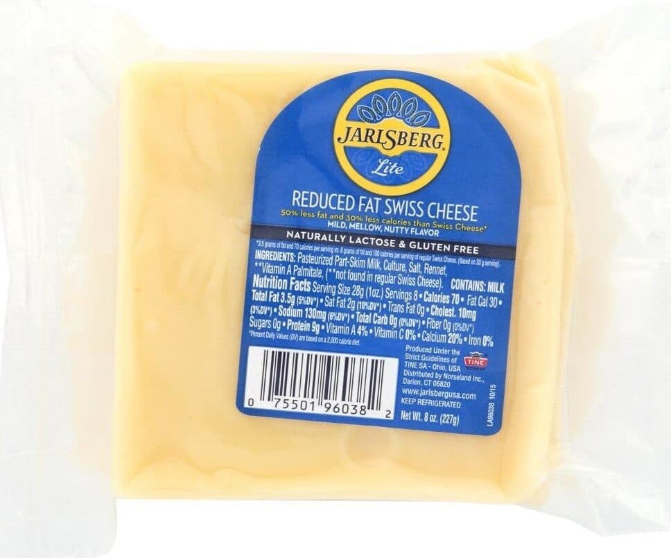 Jarlsberg Reduced Fat Swiss Cheese packshot