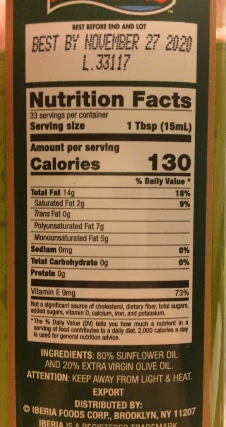 Iberia Iberia Extra Virgin Olive Oil & Sunflower Oil, 17 fl Oz packshot