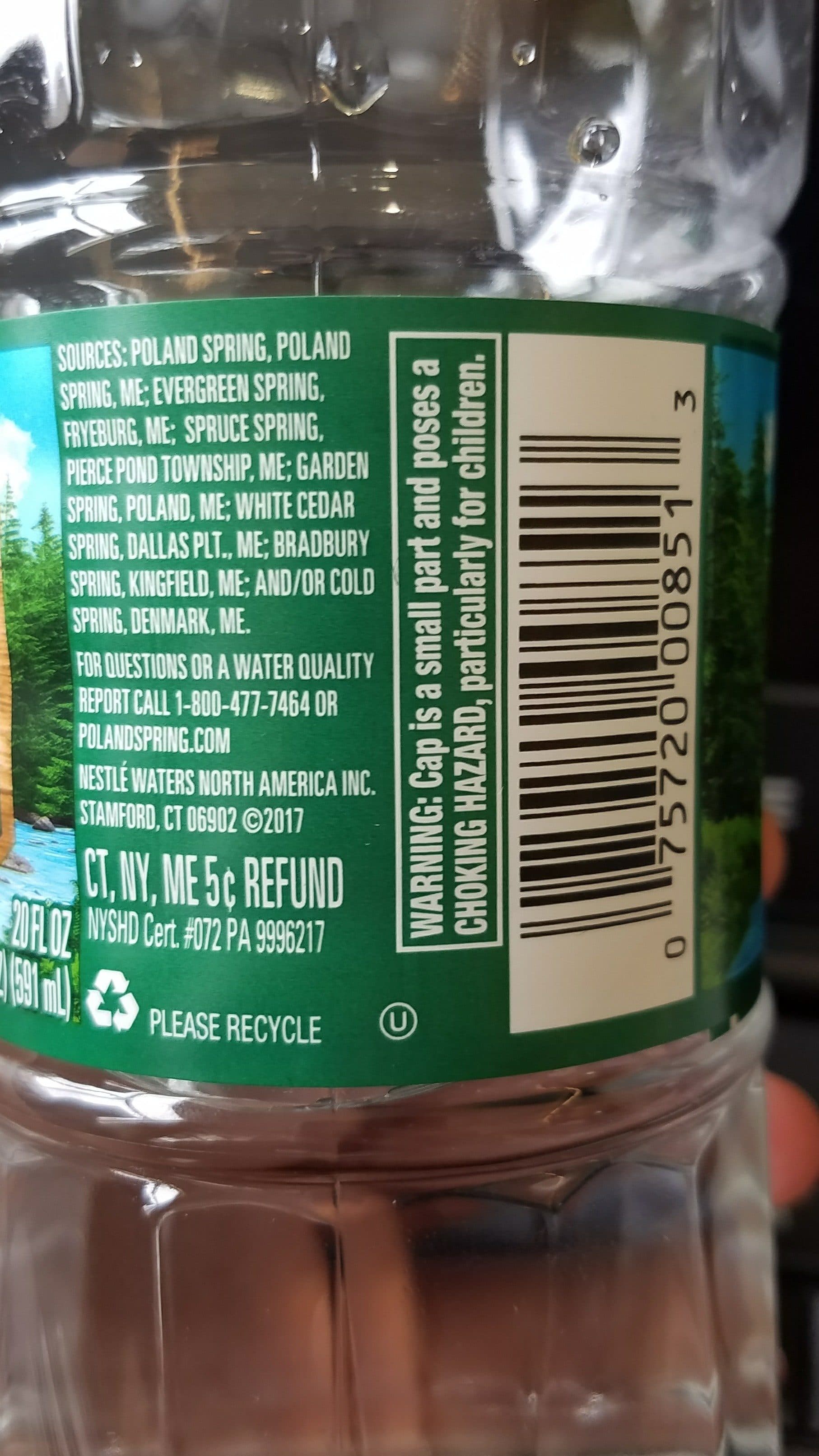 Poland spring Poland Spring 100% Natural Spring Water packshot