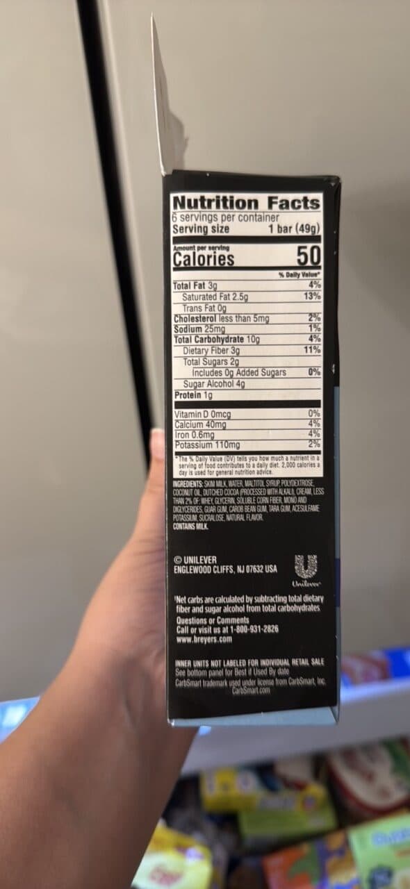 Breyers Carb Smart Fudge Bars packshot