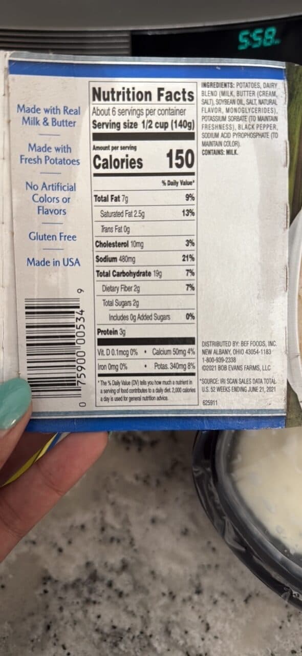 Bob Evans Mashed Potatoes packshot