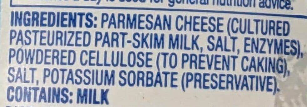 CRYSTAL FARMS PARMESAN CHEESE packshot