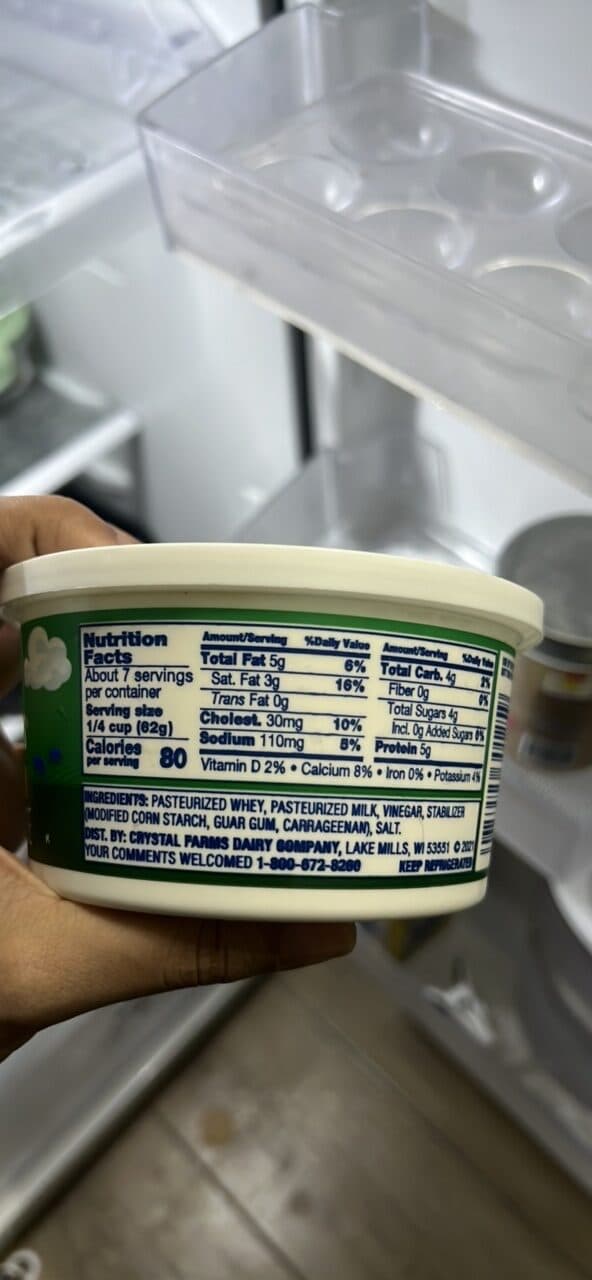 CRYSTAL FARMS DAIRY CO. PART-SKIM RICOTTA CHEESE packshot